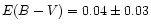 $E(B-V)=0.04\pm 0.03$