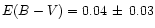 $E(B-V)=0.04\,\pm\, 0.03$