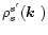 $\rho^{s'}_{s}(\mbox{\boldmath$k$ })$