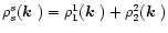 $\rho^{s}_{s}(\mbox{\boldmath$k$ })=\rho^{1}_{1}(\mbox{\boldmath$k$ })+\rho^{2}_{2}(\mbox{\boldmath$k$ })$