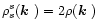 $\rho^{s}_{s}(\mbox{\boldmath$k$ })=2\rho(\mbox{\boldmath$k$ })$