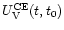 $U^{\rm CE}_{\rm V}(t,t_0)$
