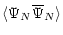 $\displaystyle \langle\Psi_N\overline{\Psi}_N\rangle$