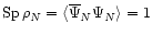 $\mathop{\rm Sp}\nolimits\rho_N=\langle\overline{\Psi}_N\Psi_N\rangle=1$