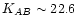 $K_{AB}\sim22.6$