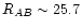 $R_{AB} \sim 25.7$