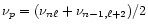 $\nu_p=(\nu_{n\ell}+\nu_{n-1,\ell+2})/2$