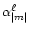 $\alpha_{\mid m \mid}^\ell$