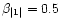$\beta_{\vert 1\vert} = 0.5$