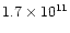 $1.7 \times 10^{11}$