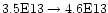 $\rm 3.5E13\rightarrow4.6E13$