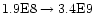 $\rm 1.9E8\rightarrow3.4E9$