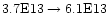 $\rm 3.7E13\rightarrow6.1E13$
