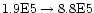 $\rm 1.9E5\rightarrow8.8E5$