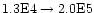 $\rm 1.3E4\rightarrow2.0E5$
