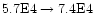 $\rm 5.7E4\rightarrow7.4E4$