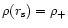 $\rho(r_{\rm s})=\rho_+$