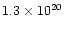 $1.3 \times 10^{20}$