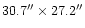 $30.7'' \times 27.2''$