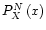 $P_X^{N}\left(x\right)$
