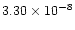 $3.30 \times10^{-8}$