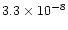 $3.3 \times10^{-8}$