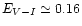 $E_{V-I}\simeq0.16$