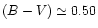 $(B-V)\simeq0.50$