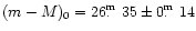 $(m-M)_0 = 26\hbox{$.\!\!^{\rm m}$ }35\pm0\hbox{$.\!\!^{\rm m}$ }14$