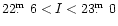 $22\hbox{$.\!\!^{\rm m}$ }6 < I < 23\hbox{$.\!\!^{\rm m}$ }0$
