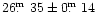 $26\hbox{$.\!\!^{\rm m}$ }35 \pm 0\hbox{$.\!\!^{\rm m}$ }14$
