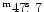 $^{\rm m}47\hbox{$.\!\!^{\rm s}$ }7$