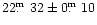 $22\hbox{$.\!\!^{\rm m}$ }32\pm0\hbox{$.\!\!^{\rm m}$ }10$