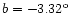$b = -3.32^{\rm o}$