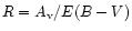 $R = A_{\rm v}/E(B-V)$