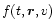 $f(t,\vec{r},v)$