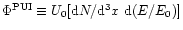 $\Phi^{\rm PUI}\equiv U_0 [{\rm d}N/{\rm d}^3x\ {\rm d}(E/E_0)]$