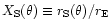 $X_{\rm S}(\theta)\equiv r_{\rm S}(\theta)/r_{\rm E}$