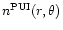 $n^{\rm PUI}(r,\theta)$