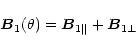 \begin{displaymath}\vec{B}_1(\theta)=\vec{B}_{1\parallel}+\vec{B}_{1\perp}
\end{displaymath}