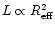$L \propto R_{{\rm eff}}^{2}$