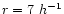 $r=7\ h^{-1}$