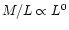 $M/L \propto L^0$