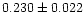 $0.230 \pm 0.022$