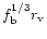 $f_{\rm b}^{1/3} r_{\rm v}$