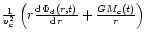 ${1 \over v_{\rm c}^2} \left (r {{\rm d}\Phi _{\rm d}(r,t) \over {\rm d}r} + {G M_{\rm c}(t) \over r} \right )$