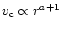 $v_{\rm c}
\propto r^{a+1}$