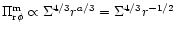 $\Pi_{{\rm r}\phi}^{\rm m} \propto \Sigma^{4/3}
r^{a/3}=\Sigma^{4/3} r^{-1/2}$