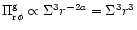 $\Pi_{{\rm r}\phi}^{\rm g} \propto
\Sigma^3 r^{-2a}=\Sigma^3 r^3$