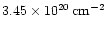 $3.45 \times 10^{20}\,
{\rm cm^{-2}}$